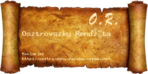 Osztrovszky Renáta névjegykártya